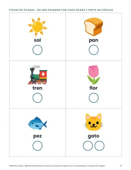 Fichas de sílabas (bono opcional)